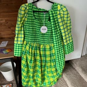 Christopher John Rogers x Target Green Plaid Dress